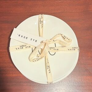 RAE DUNN POTTERY CERAMIC Boo Snack Mini Plates Set of 4 NWT Halloween